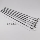 Tikka Botti Seekh BBQ Stick 12 Pcs Skewers Stainless Steel Barbeque Seekh Kabab - 12 Pcs