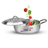 metal finish 4 pcs aluminum cooking pot with silver steel lid at best price in UK-chef cookware