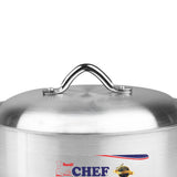 metal finish 4 pcs aluminum cooking pot with silver steel lid at best price in UK-chef cookware